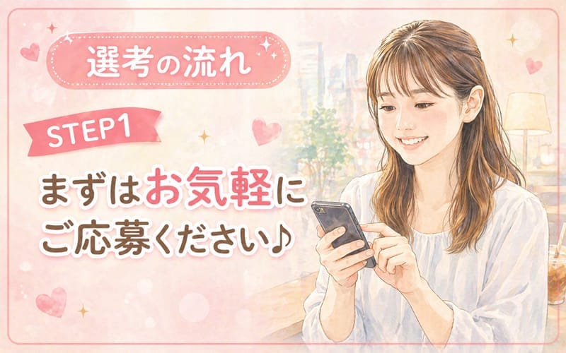 「ガールズスパ」の応募から採用までの流れSTEP1