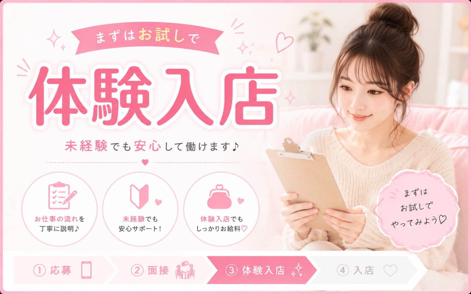 「DEAR Premium（ディアープレミアム）」の応募から採用までの流れSTEP3