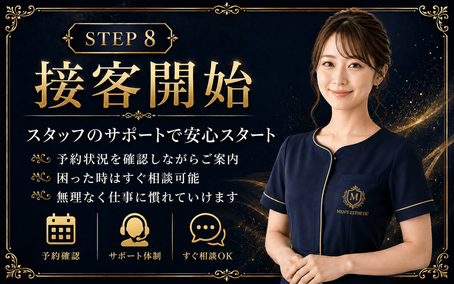 「月のうたげ 大阪別邸」の応募から採用までの流れSTEP8