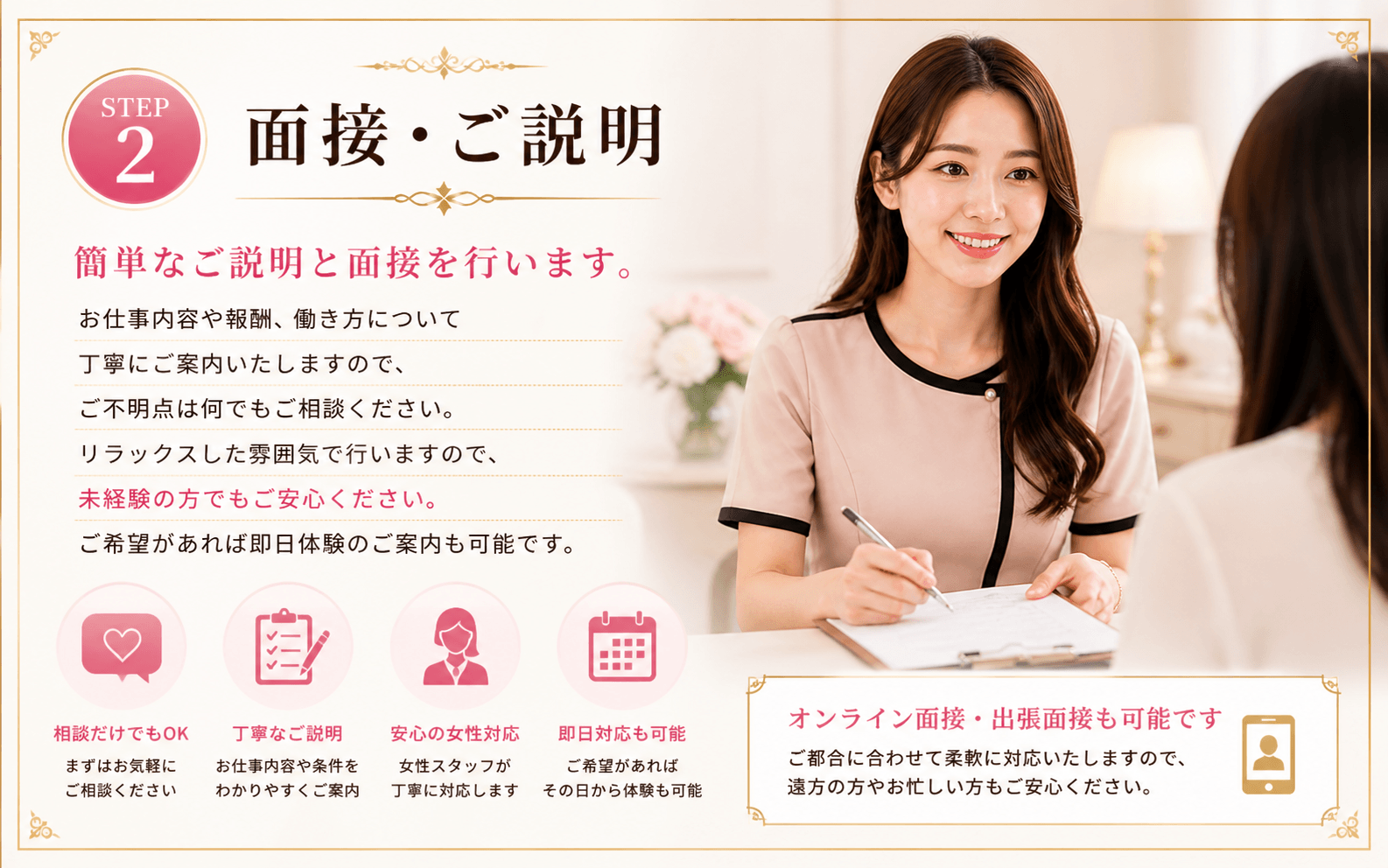 「SUPER OTONA GIRLS」の応募から採用までの流れSTEP2