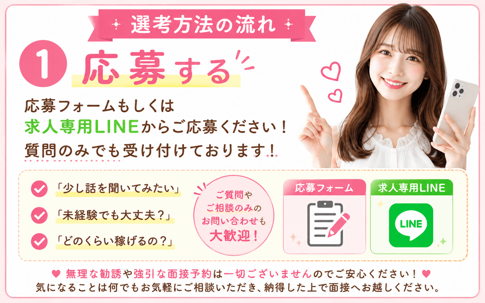「極SPA Rirum」の応募から採用までの流れSTEP1