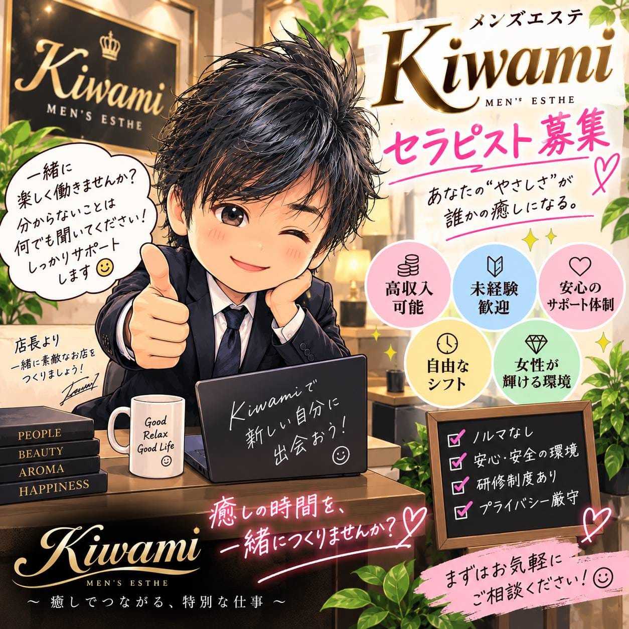 「エステのKiwami」の1日体験バイトアピール画像1枚目