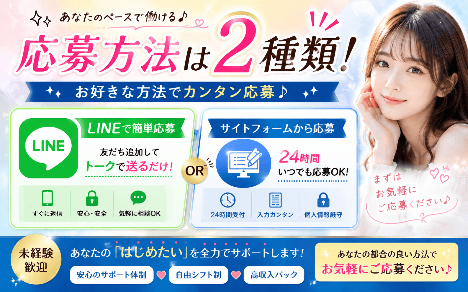 「TOKYO MEN&rsquo;S SPA」の応募から採用までの流れSTEP1