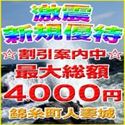 「激震♪新規優待」 | 錦糸町人妻城のお得なニュース