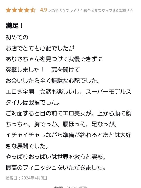 ありさ(プロフィール大阪)のプロフ写真3枚目