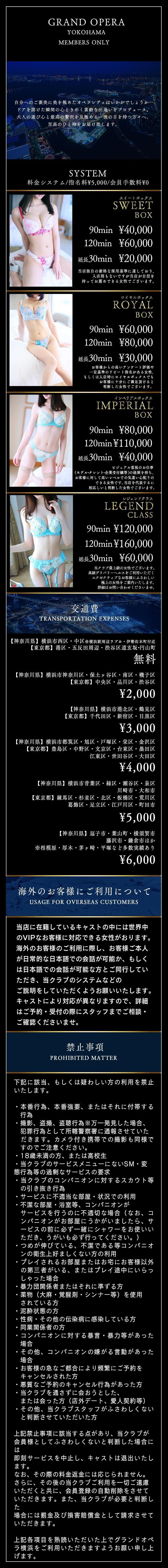 【グランドオペラ横浜】の料金システム
